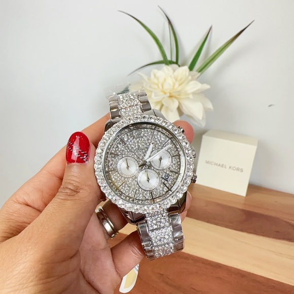 NWT Michael Kors Layton Chronograph Stainless Steel Watch 42mm - Picture 5 of 12